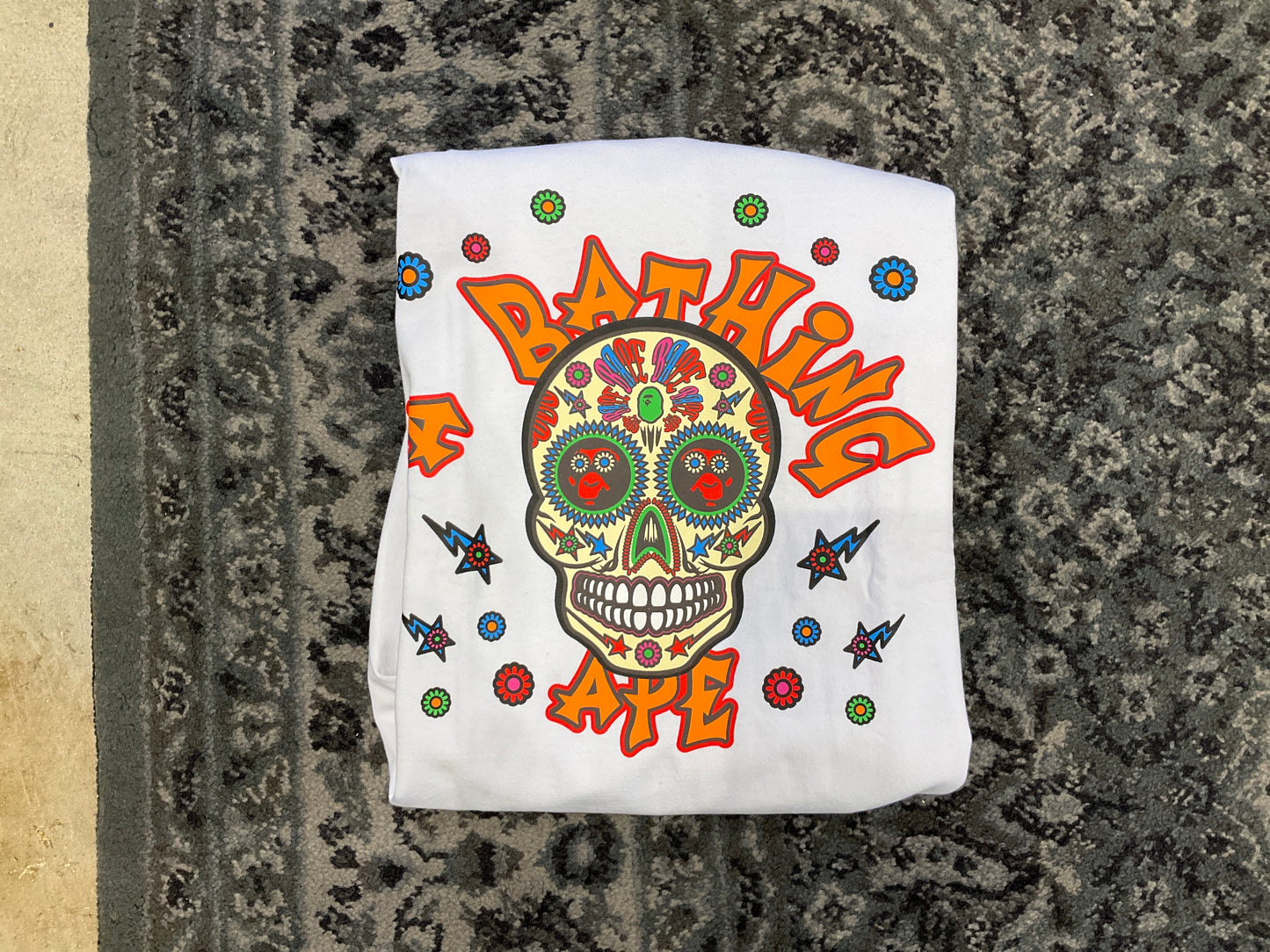 Bape Sugar Skull White Tee