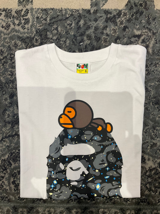 Bape Baby Milo Galaxy Tee White