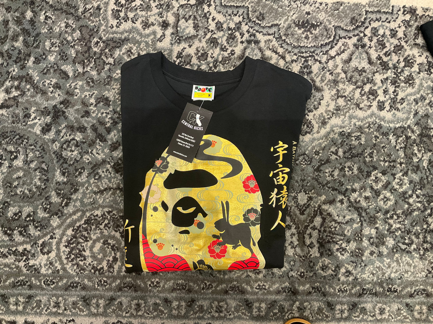 Bape Moon Japan Ape Head Black Tee