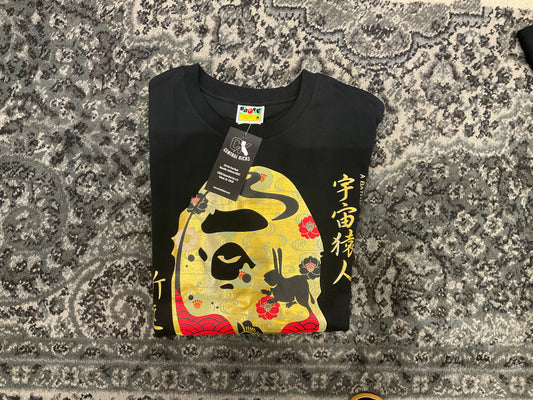 Bape Moon Japan Ape Head Black Tee