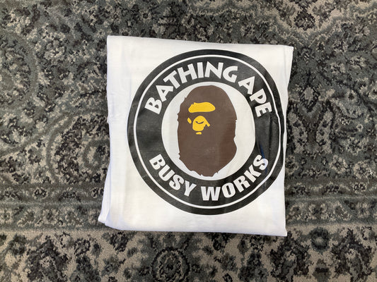 Bape Busy Works White Tee