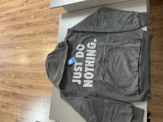 ‘Just Do Nothing’ Market Hoodie- Faded Black