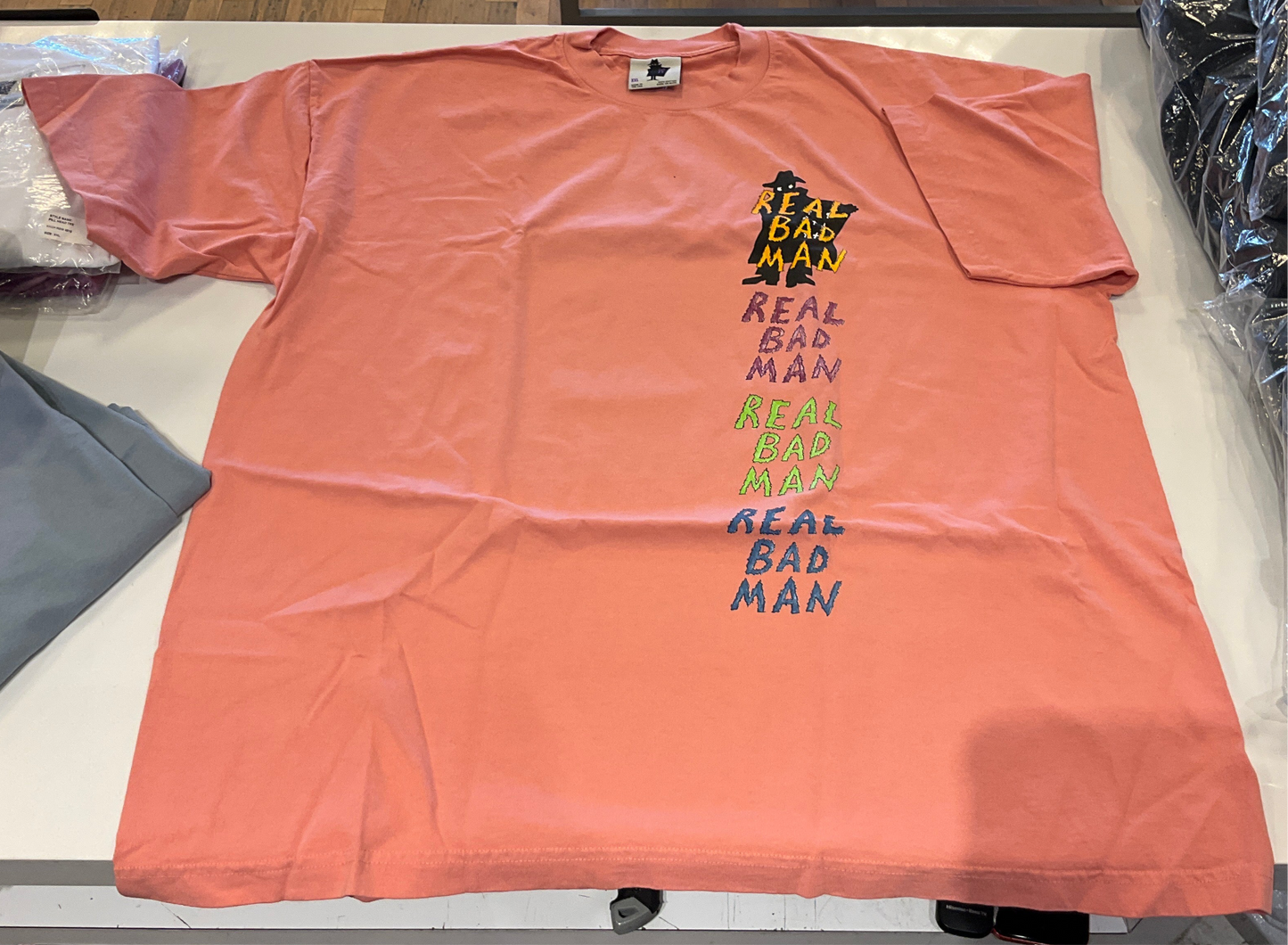Real Bad Man Comix SS Tee Coral