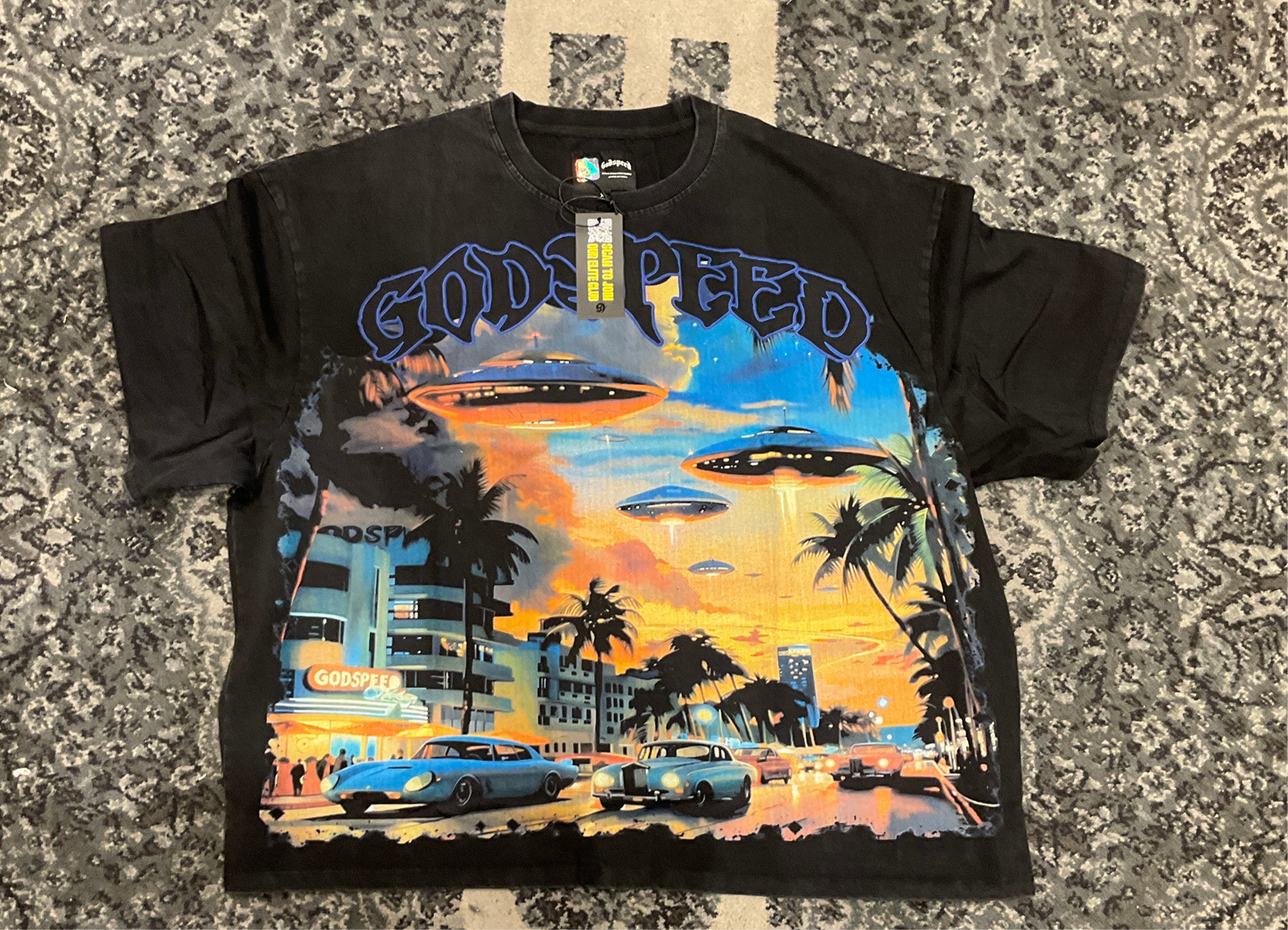 Godspeed Urban UFO Black Print T-shirt