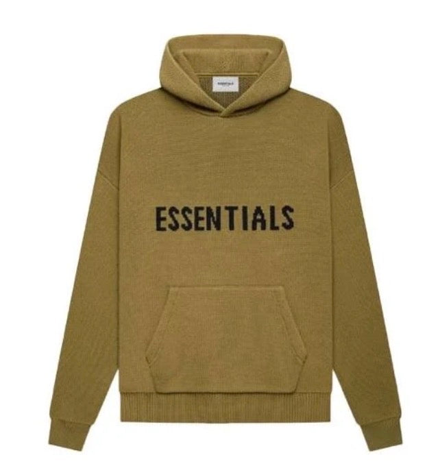 Fear of God Essentials Knit Pullover Hoodie ‘Amber’