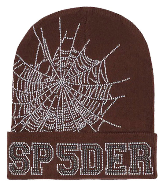 Sp5der Web Beanie Brown