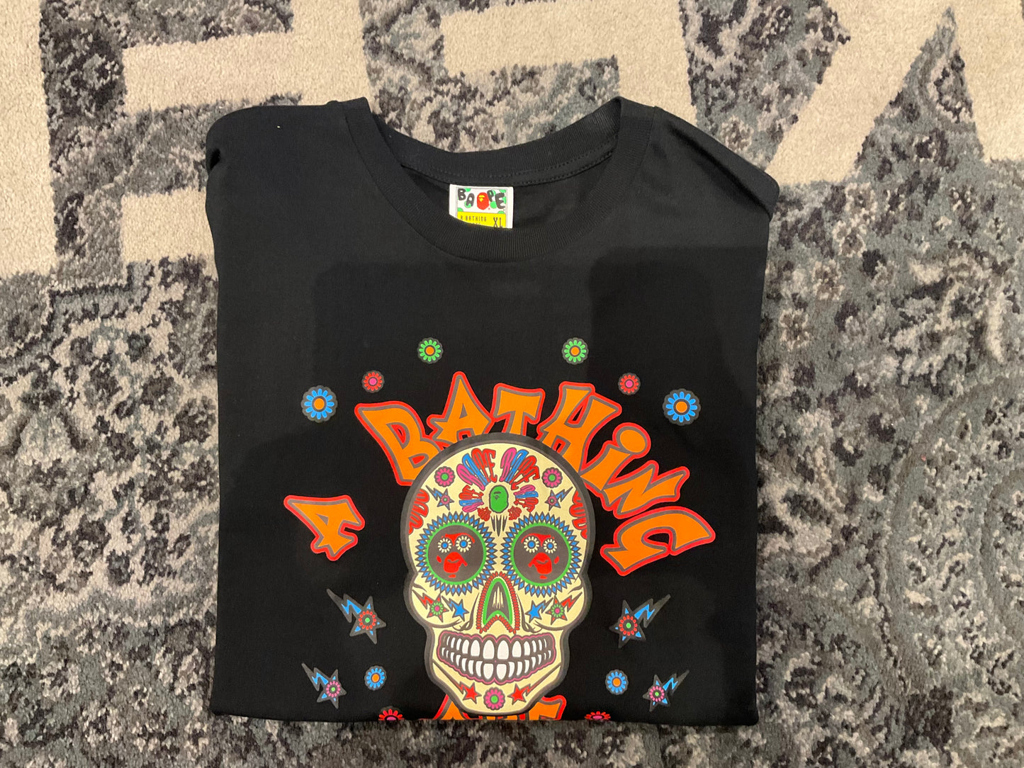Bape Sugar Skull Black Tee