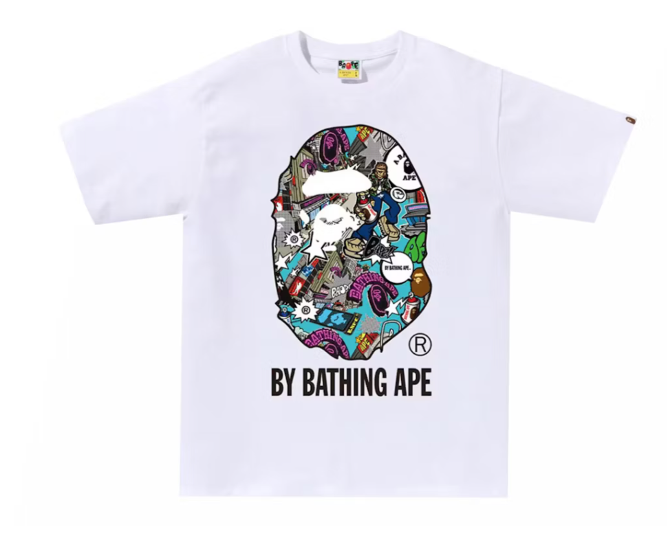 BAPE Comic Art Ape Head Tee