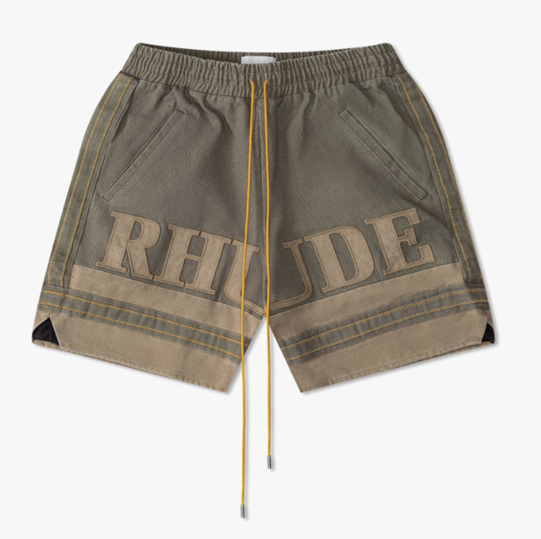 Rhude Canvas Logo Shorts
