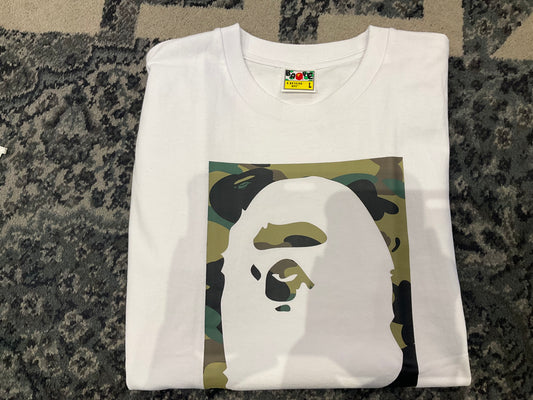 Bape Box Camo Ape Tee White