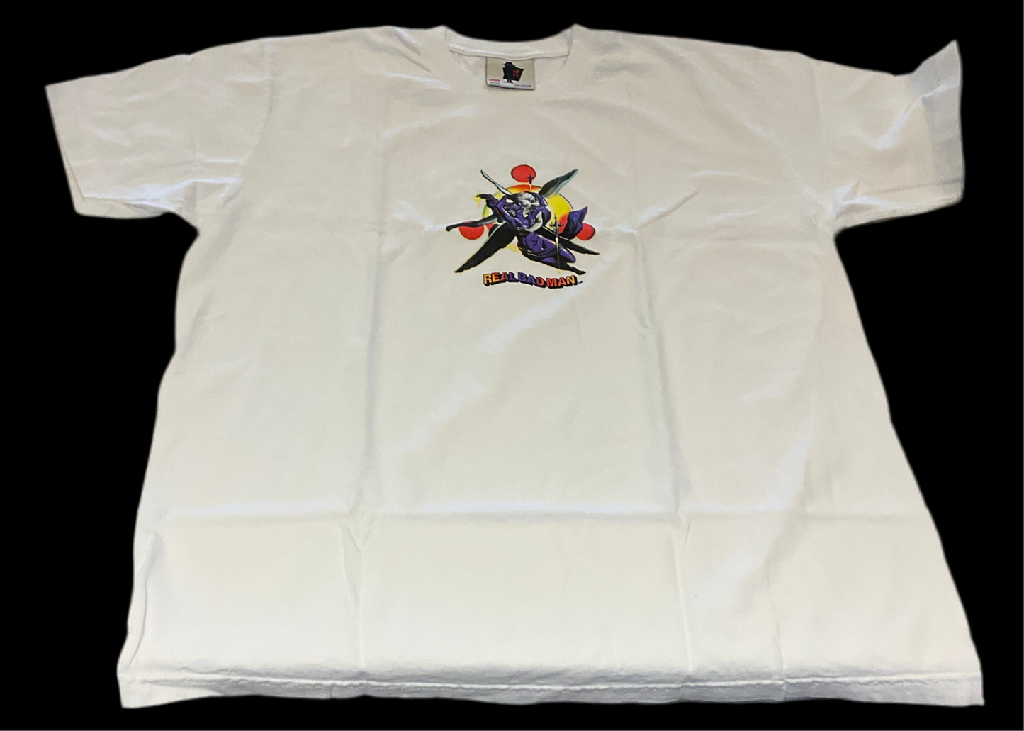 Real Bad Man Angels In Love Tee White