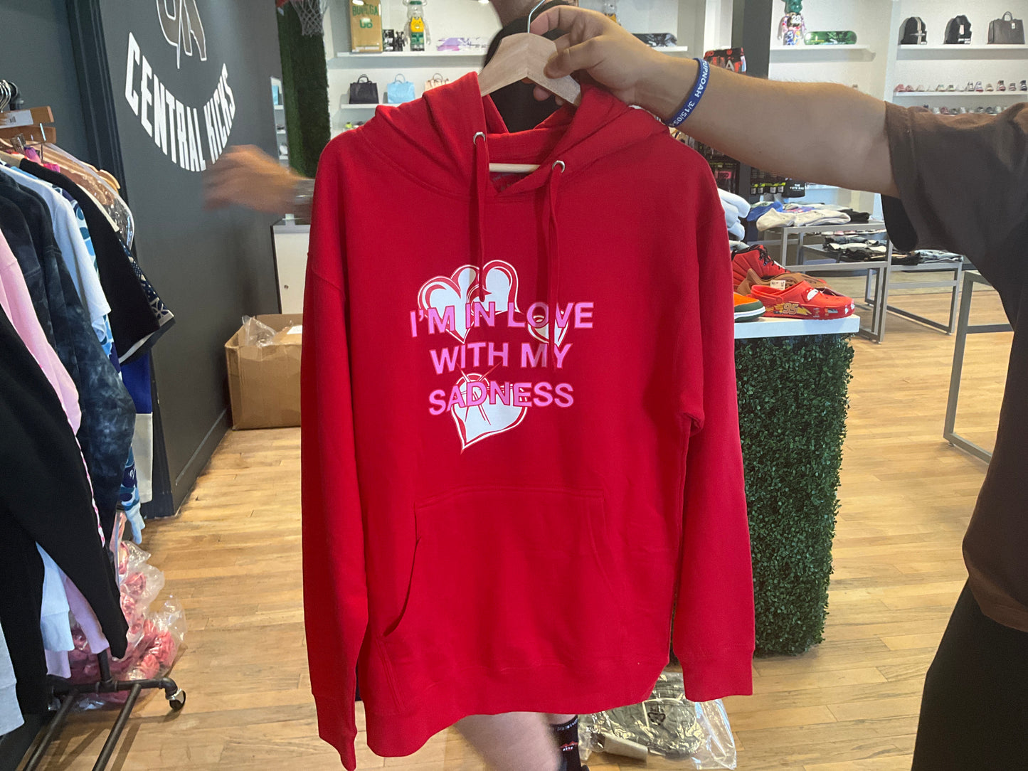 Anti Social Social Club In Love With Sadness Hoodie Red