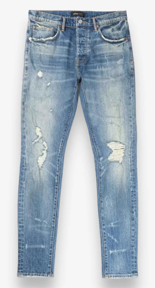 Purple Brand Thrashed Mid Indigo Jeans