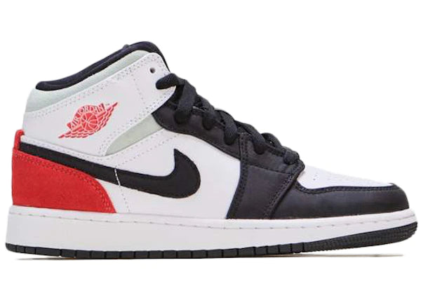 Jordan 1 Mid SE White Black Red Spruce GS
