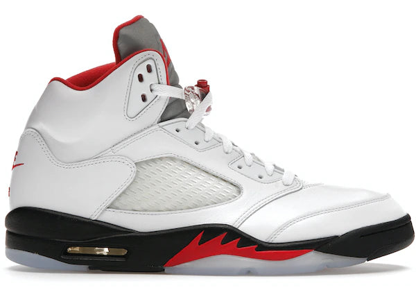 Jordan 5 Retro Fire Red Silver Tongue