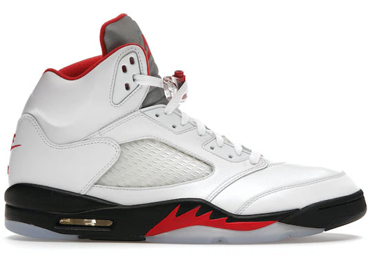 Jordan 5 Retro Fire Red Silver Tongue