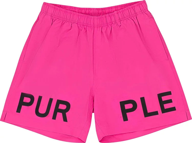 PURPLE BRAND Logo Elasticated Waistband Shorts 'Neon Pink'