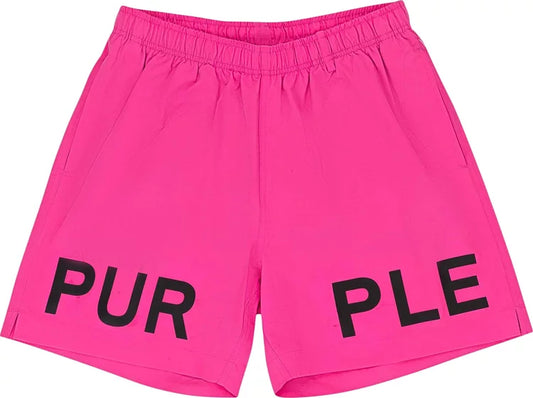 PURPLE BRAND Logo Elasticated Waistband Shorts 'Neon Pink'