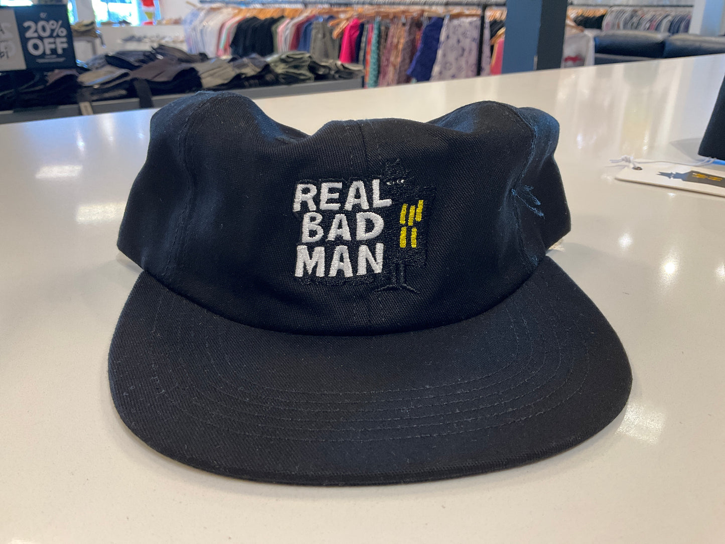 Real Bad Man Classic Logo SnapBack Hat Black