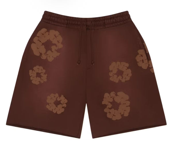 Denim Tears Brown Mono Wreath Sweatshorts