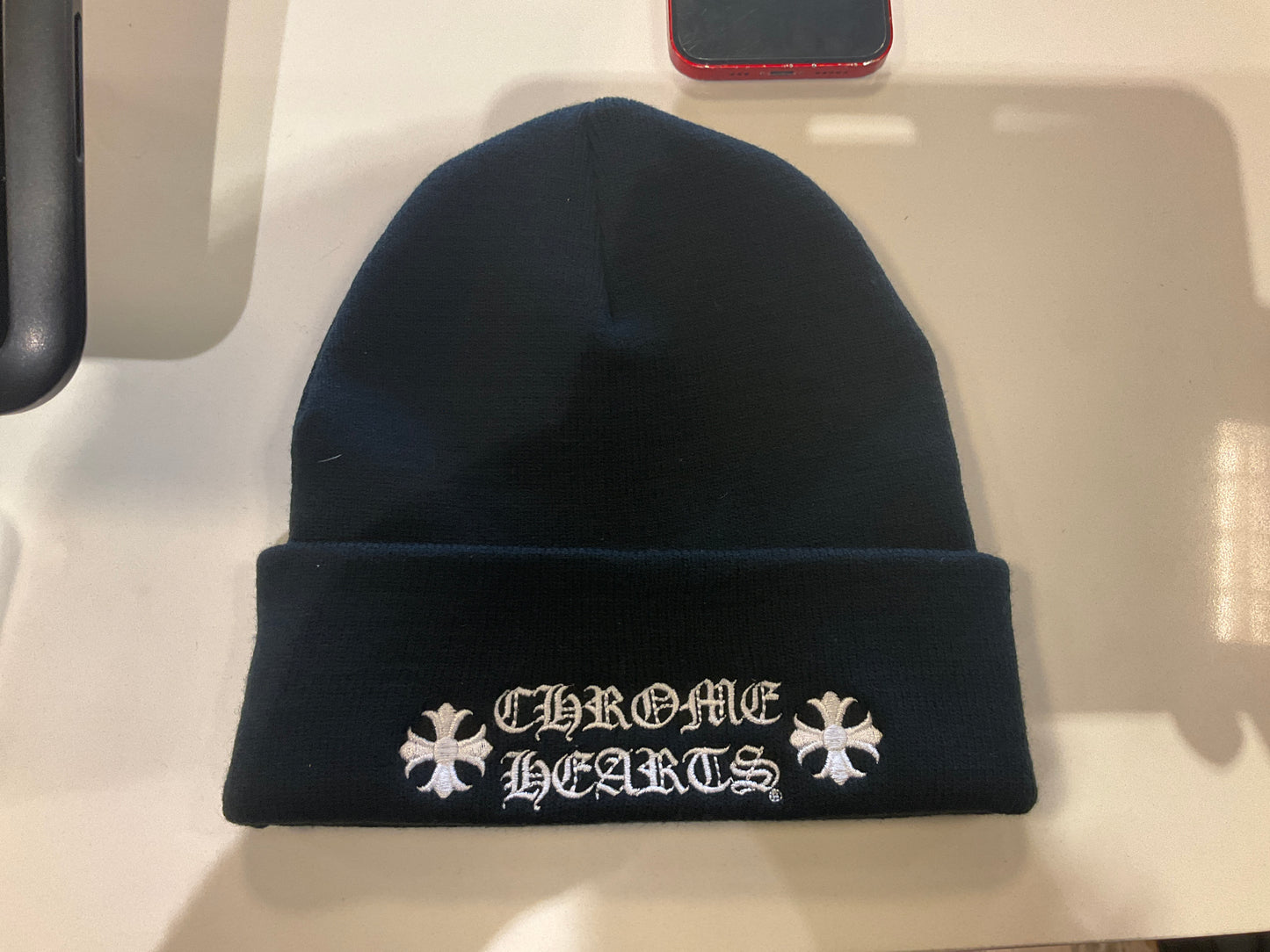 Chromehearts black white beanie