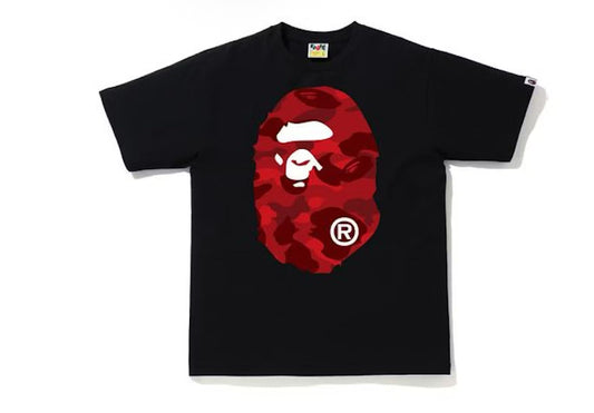 BAPE Color Camo Big Head Red/Black Tee