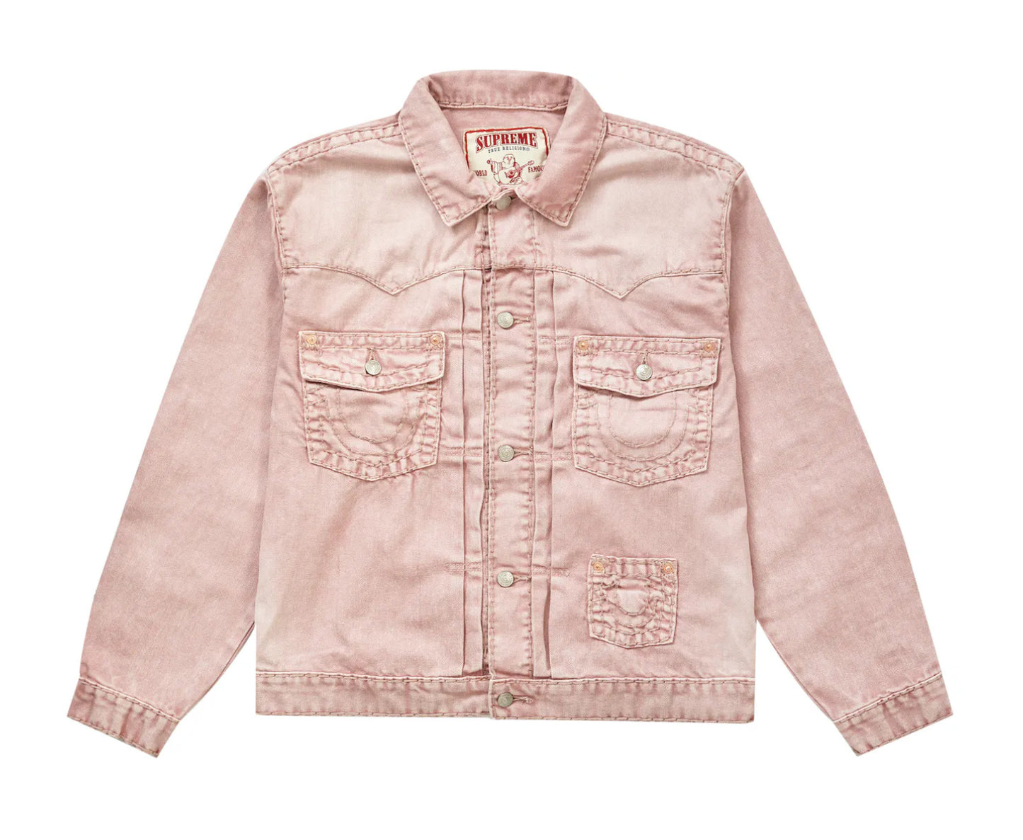 Supreme True Religion Denim Trucker Jacket (Pink)