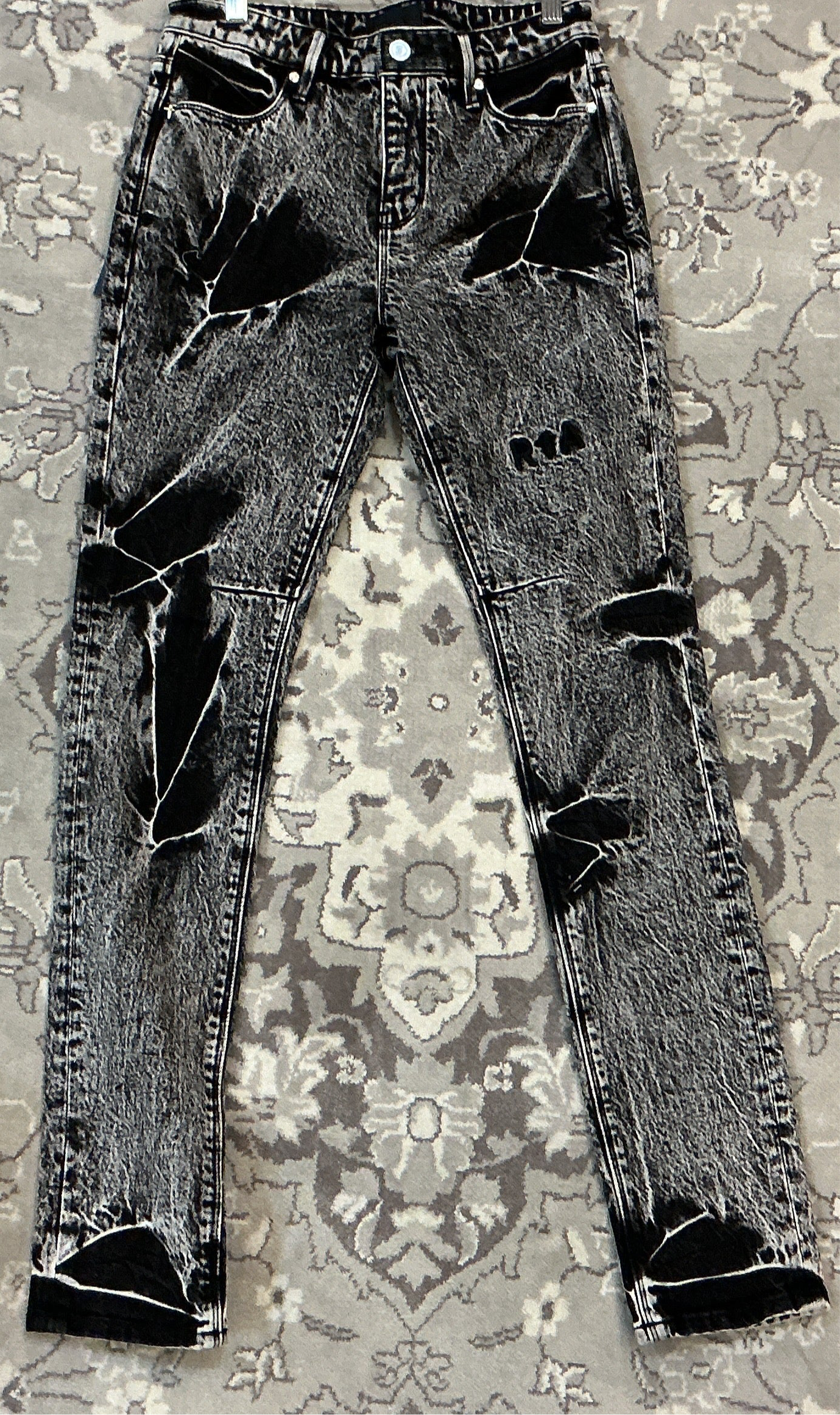 RTA Grey Black Lined Jeans