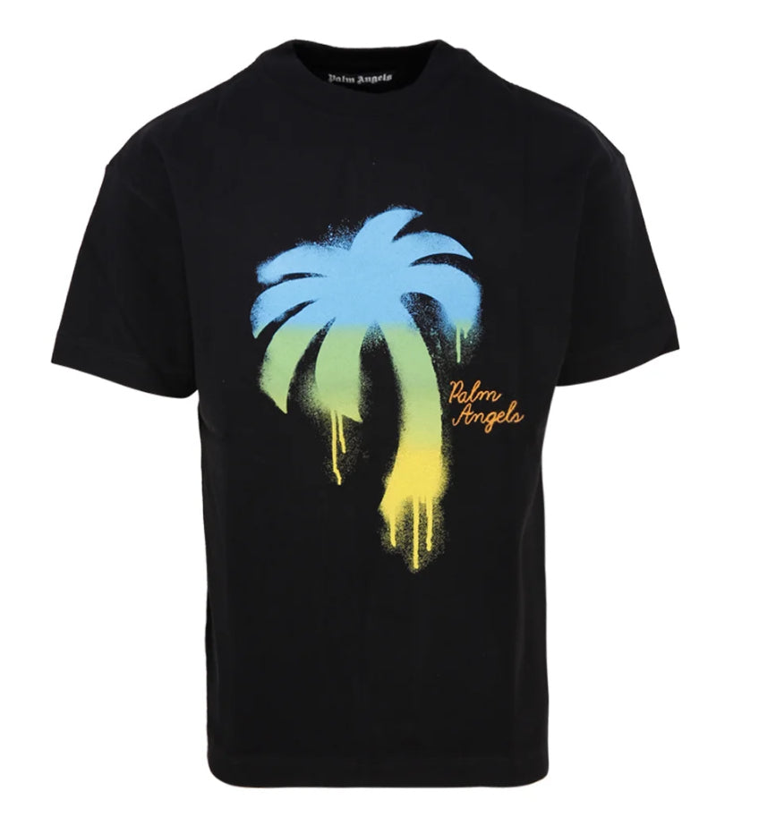 Palm Angels Palm Tree Sprayed Logo Tee