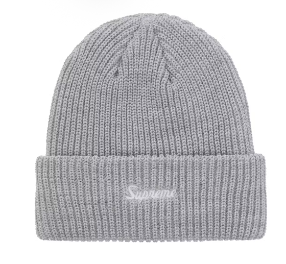 Supreme Grey Loose Gauge Beanie