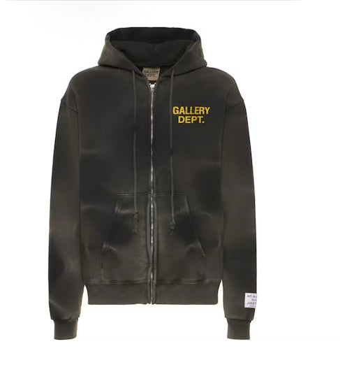 Gallery Dept. Vintage Black Zip Hoodie