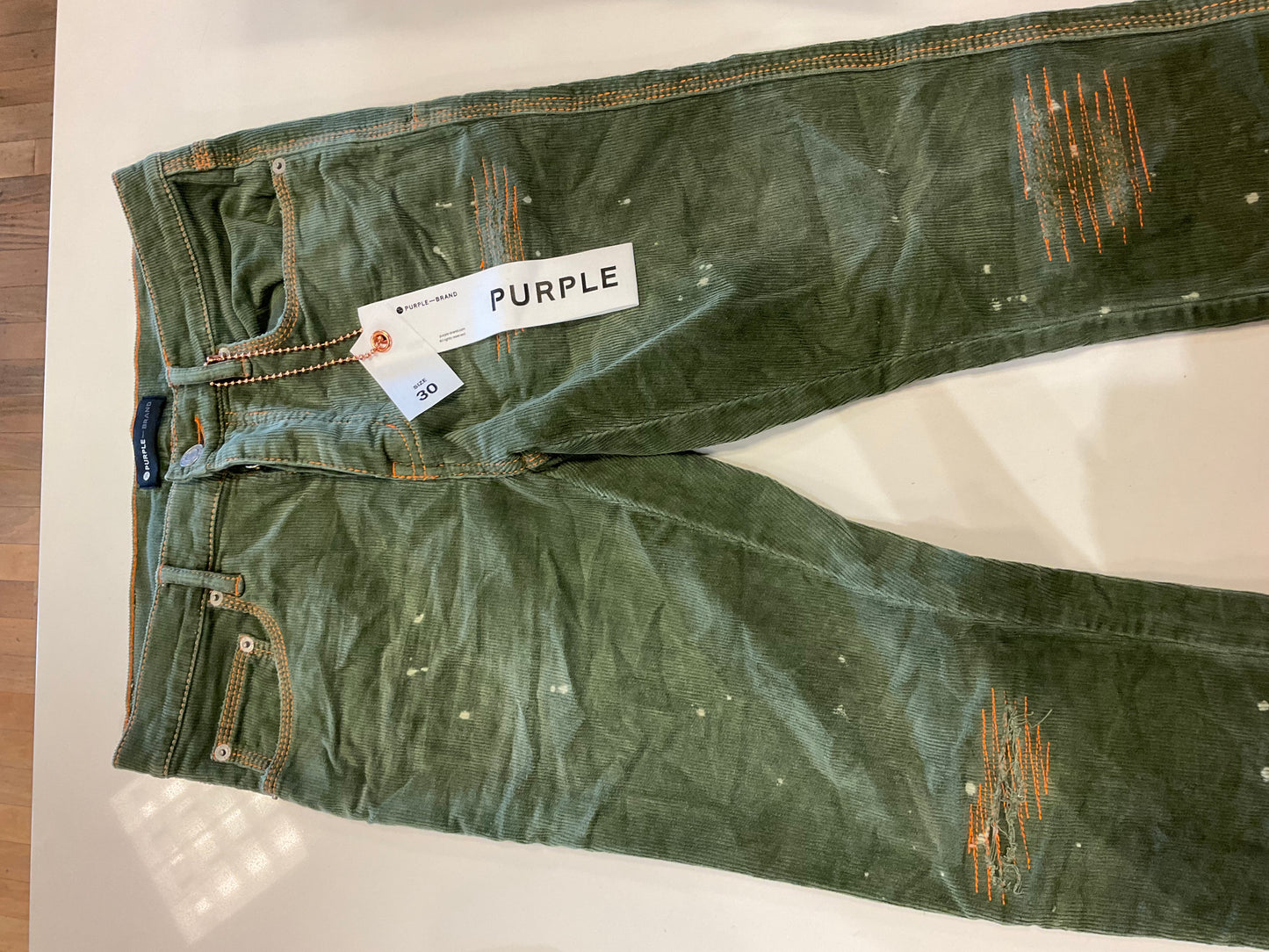 Purple Brand Green And Orange Jean