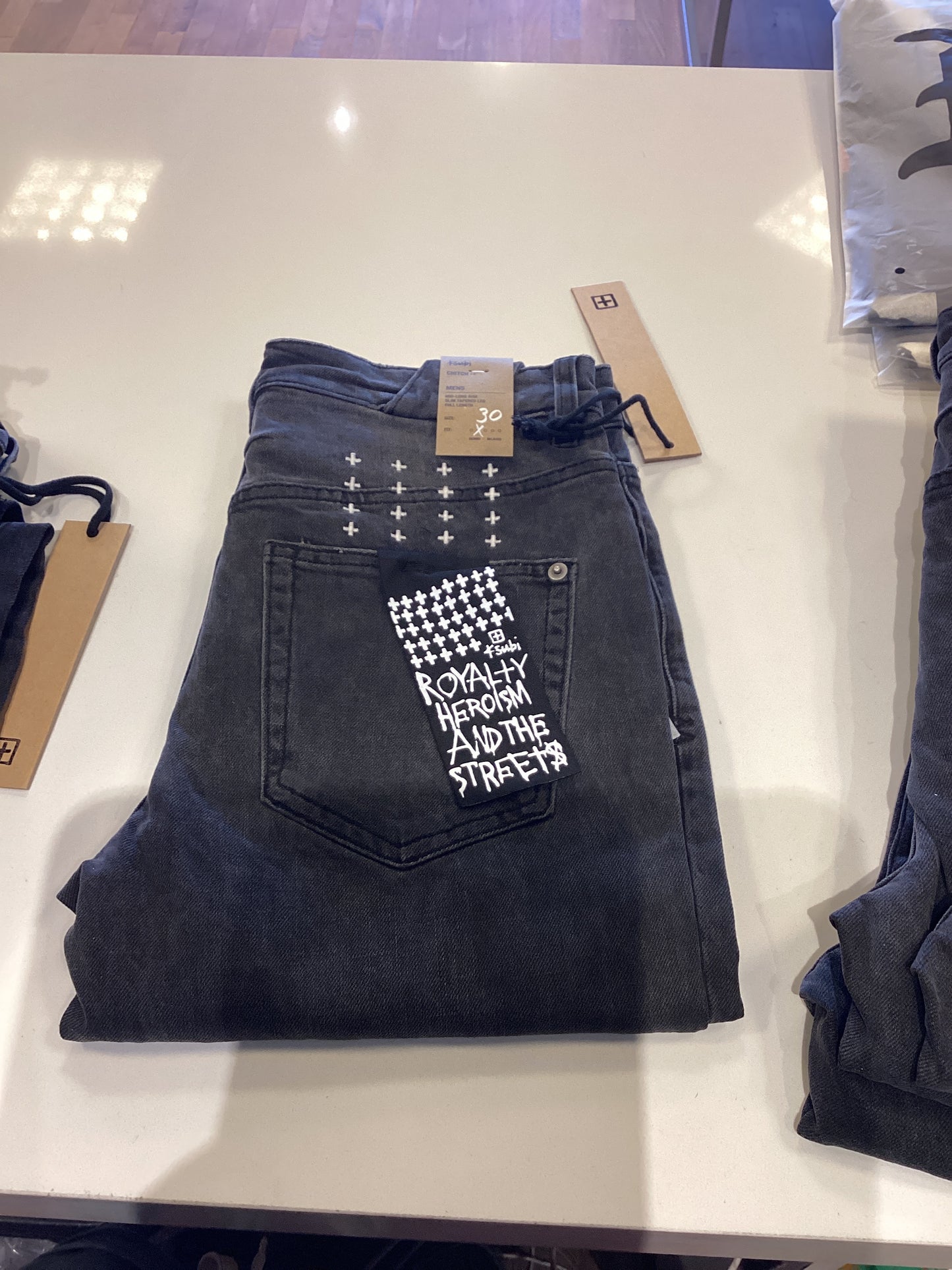 Ksubi black jeans grey cross