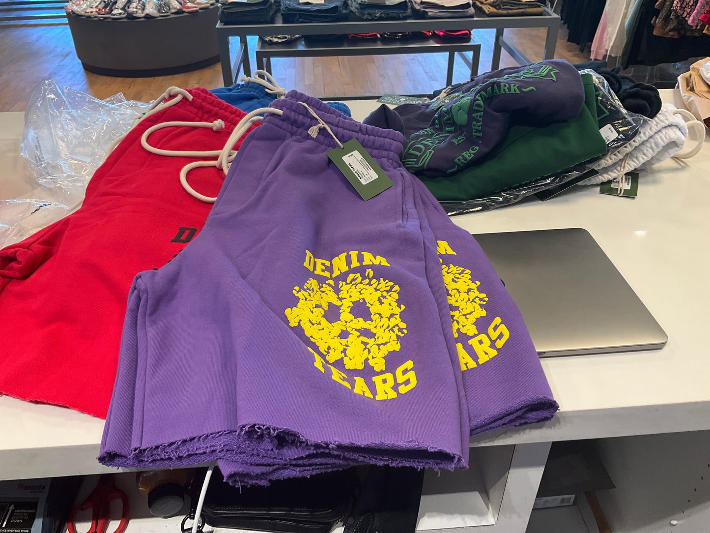 Denim Tears University Sweat Short Purple