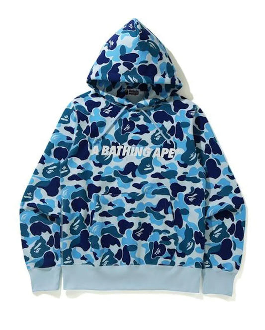 Bape Camo Pullover Hoodie Blue