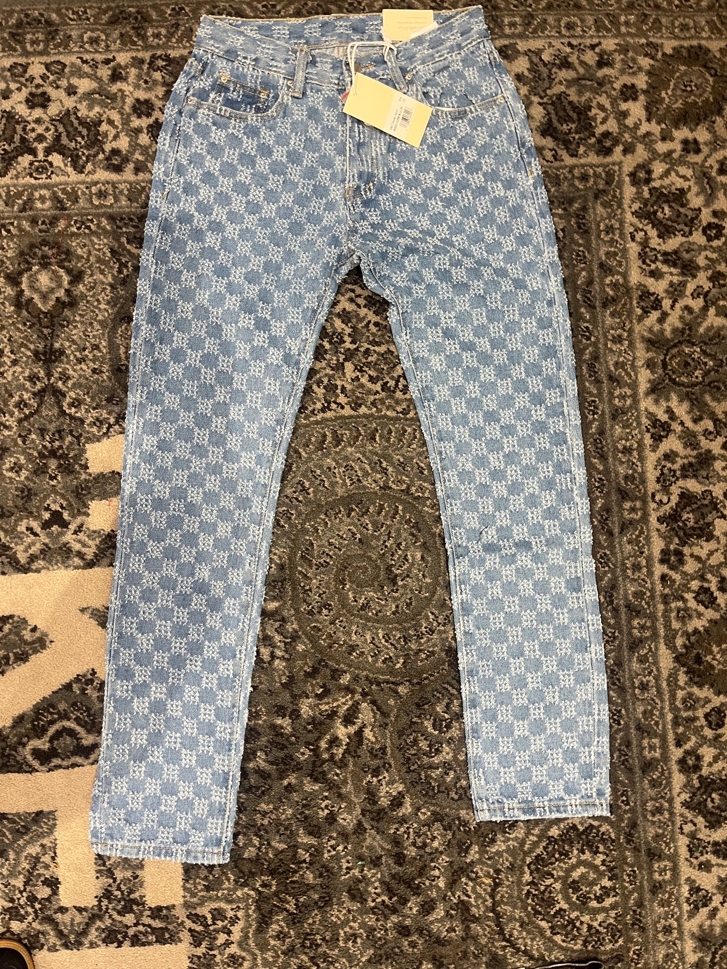 D407 Checker Denim Jean