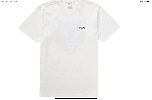 SUPREME TEE WHITE CAT