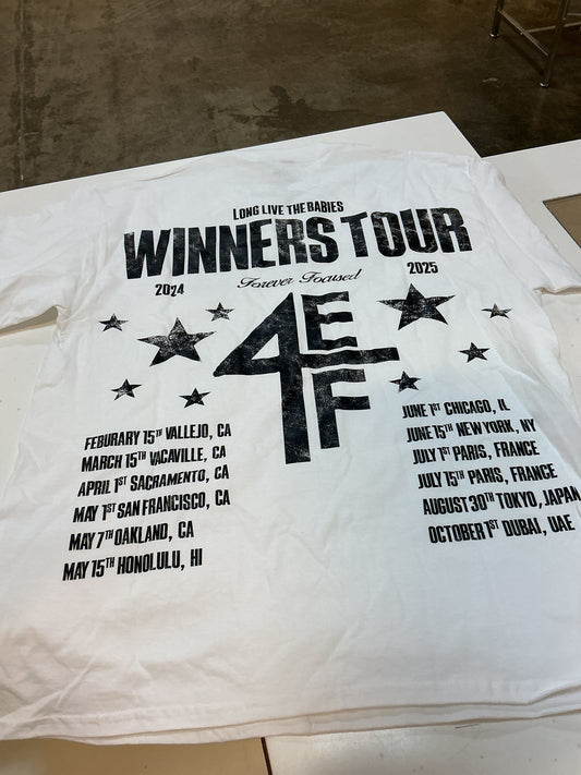 4EverFocused White Tee Winners Tour
