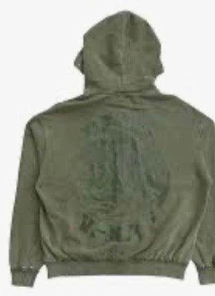 Saint vanity zip up green French terry