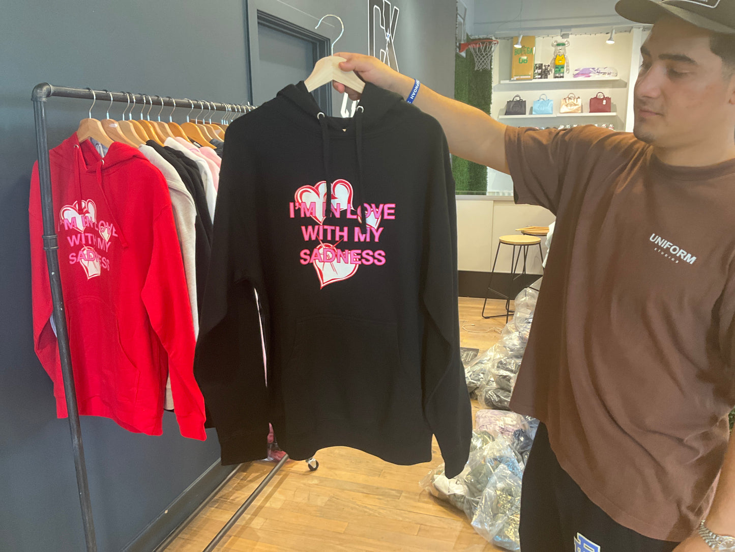Anti Social Social Club In Love With Sadness Hoodie Black