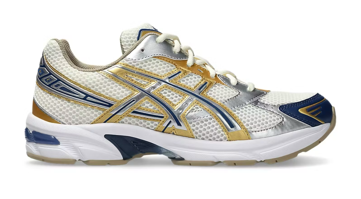 Asics Gel-1130 Cream/ Pure Silver Gold Blue *Used*