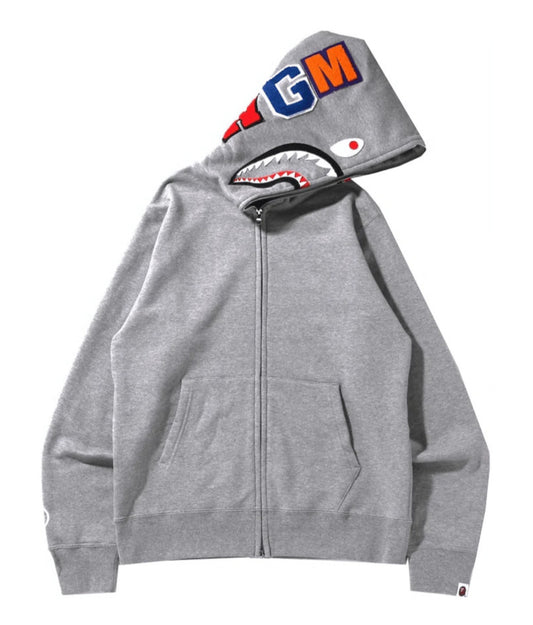 Bape Shark Zip-up Grey