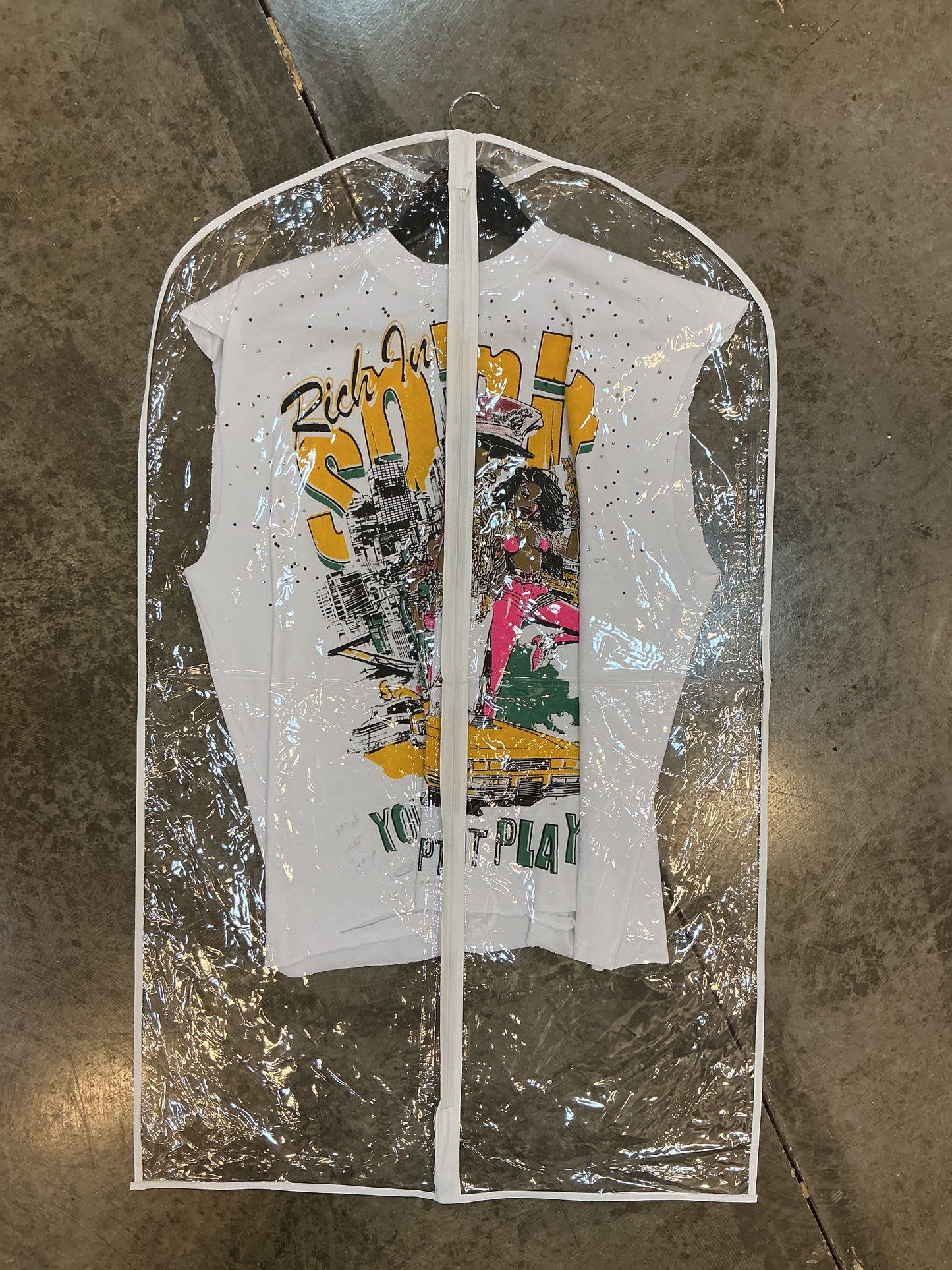 RIS Keep It Playa Sleeveless Rhinestone