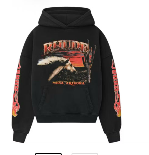 Rhude Mesa Stallion Black Hoodie