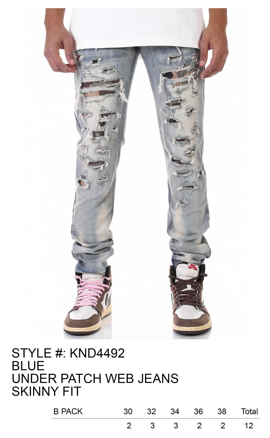 KDNK Under Patch Web Jeans Skinny