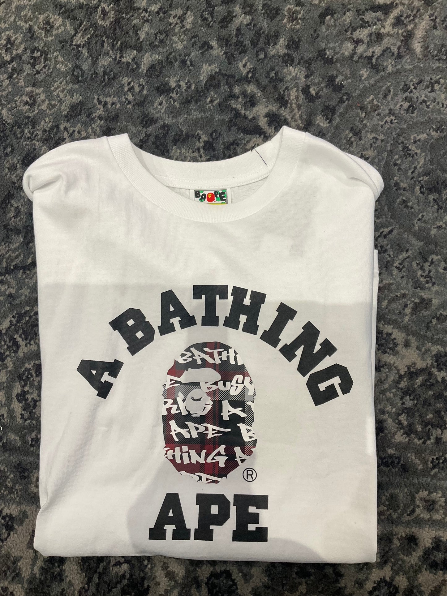 Bape ABC Grey/Red Graffiti Tee White