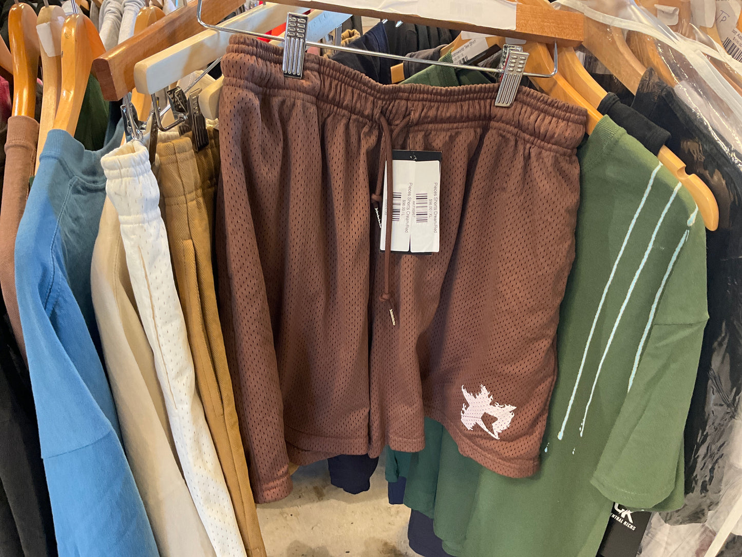 Pieces P Star Shorts Brown