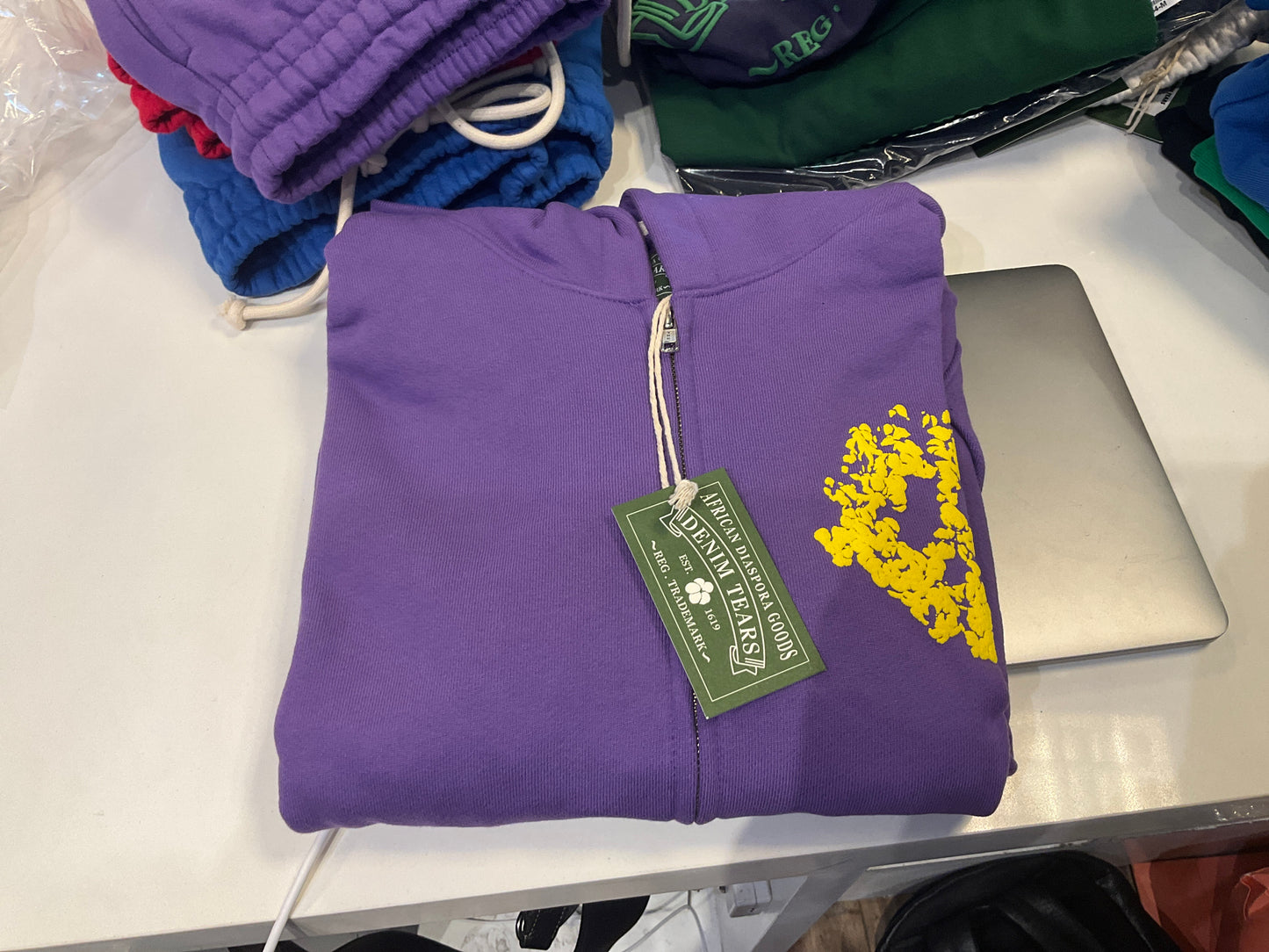 Denim Tears University Zip Hoodie Purple