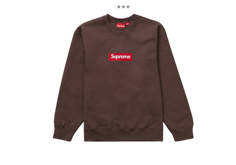 Supreme Box Logo Crewneck Brown