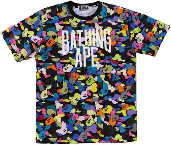 BAPE Black Multi Camo NYC Logo Tee